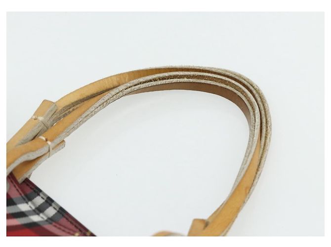 Bolsa de mão em nylon com estampa Nova Check Burberry vermelha e prata autêntica bs34680 Vermelho - vista 8