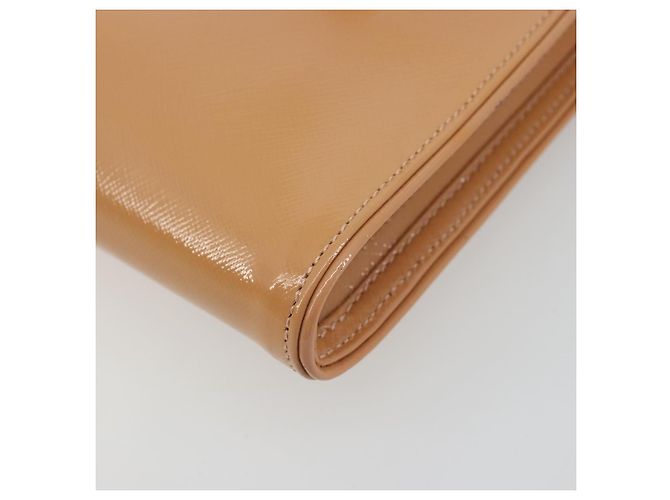 Borsa a spalla PRADA in pelle verniciata rosa oro Auth am11436 D'oro - vista 15