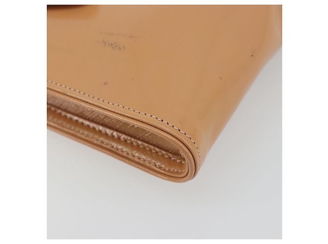 Borsa a spalla PRADA in pelle verniciata rosa oro Auth am11436 D'oro - vista 16