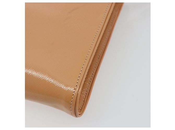 Borsa a spalla PRADA in pelle verniciata rosa oro Auth am11436 D'oro - vista 17