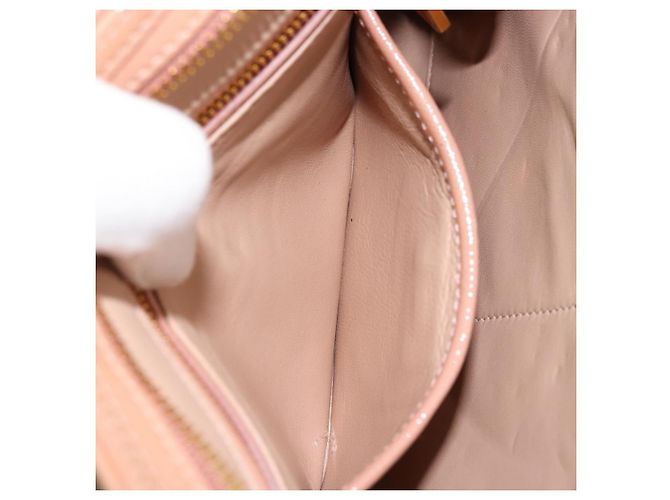 Borsa a spalla PRADA in pelle verniciata rosa oro Auth am11436 D'oro - vista 26