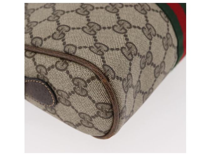 Borsa Sherry Line GG Supreme Web di GUCCI in PVC beige e oro 010 378 Auth ep14400 D'oro - vista 16