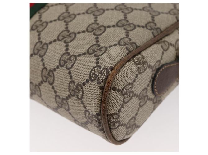 Borsa Sherry Line GG Supreme Web di GUCCI in PVC beige e oro 010 378 Auth ep14400 D'oro - vista 17