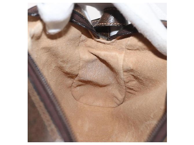 Borsa Sherry Line GG Supreme Web di GUCCI in PVC beige e oro 010 378 Auth ep14400 D'oro - vista 21