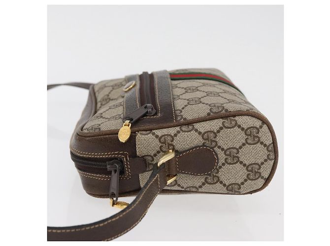 Borsa Sherry Line GG Supreme Web di GUCCI in PVC beige e oro 010 378 Auth ep14400 D'oro - vista 4