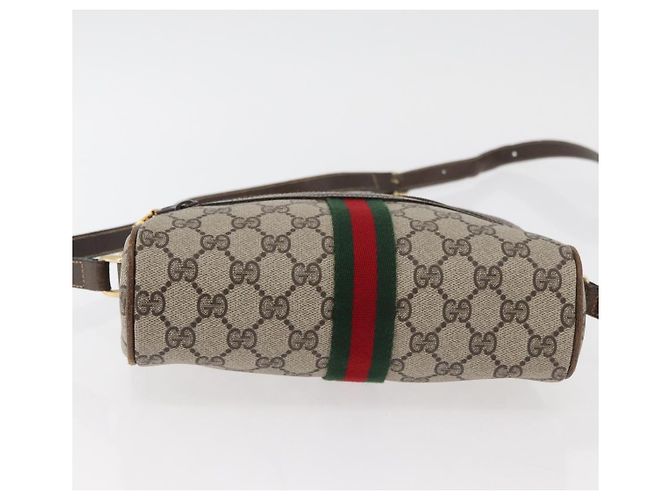 Borsa Sherry Line GG Supreme Web di GUCCI in PVC beige e oro 010 378 Auth ep14400 D'oro - vista 5