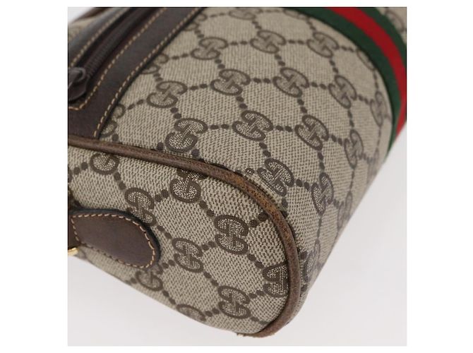 Borsa Sherry Line GG Supreme Web di GUCCI in PVC beige e oro 010 378 Auth ep14400 D'oro - vista 8