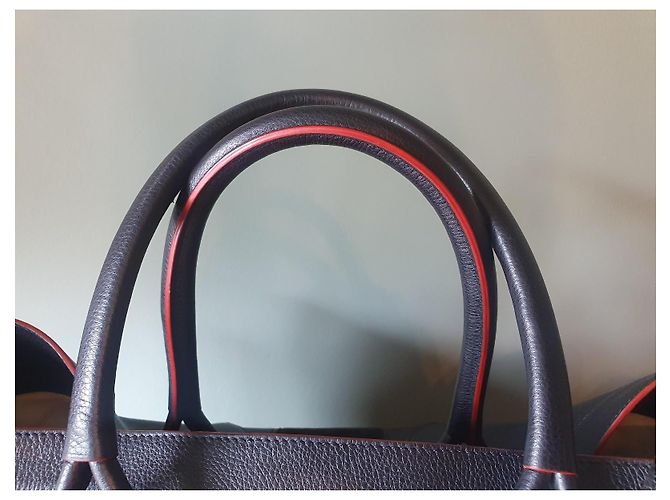 Borsa Tote Chic GM di Delvaux in pelle nera/borgogna Nero Bordò - vista 20