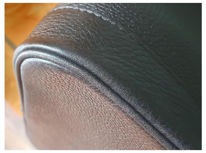 Borsa Tote Chic GM di Delvaux in pelle nera/borgogna Nero Bordò - vista 7