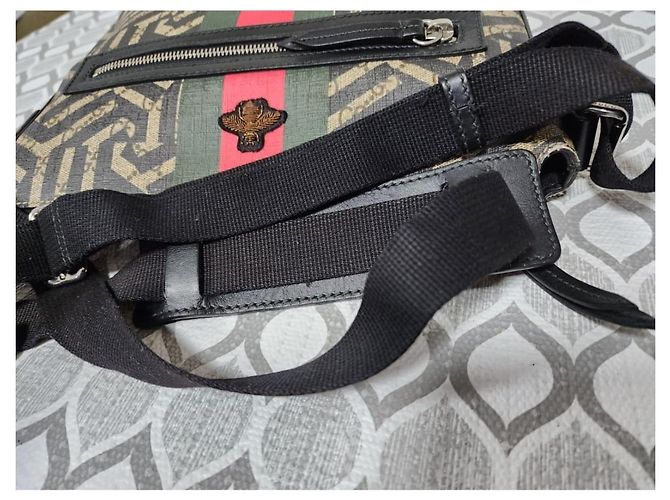 Messenger Caleido Web GG Supreme Gucci Nero/Beige - vista 14