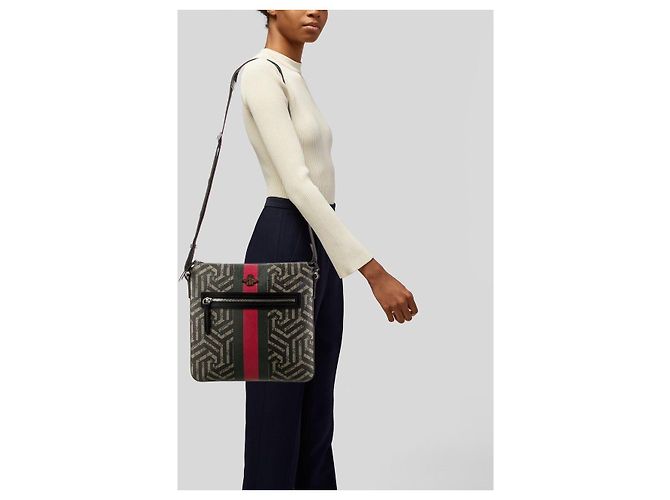 Messenger Caleido Web GG Supreme Gucci Nero/Beige - vista 15
