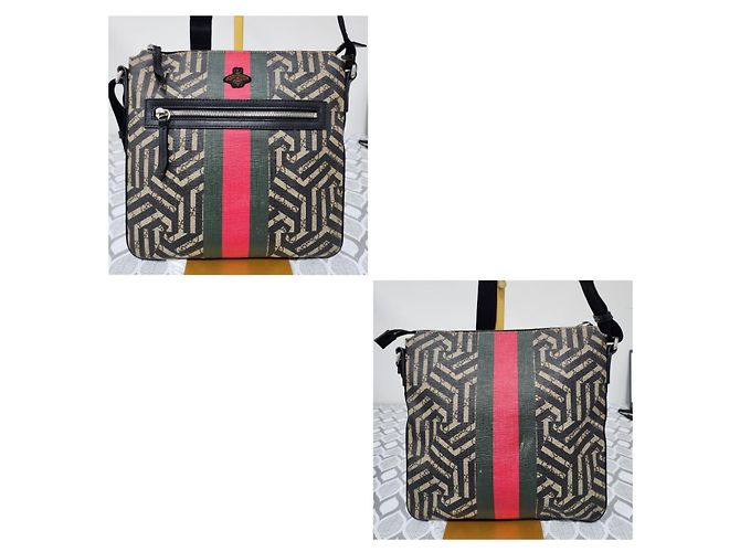 Messenger Caleido Web GG Supreme Gucci Nero/Beige - vista 7