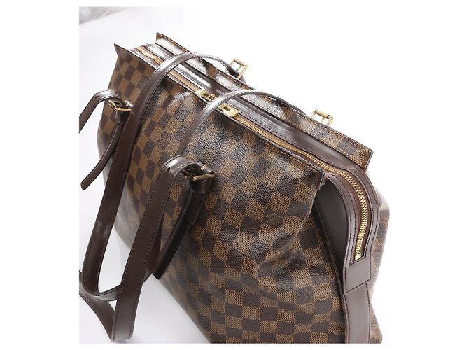 Borsa a Spalla Chelsea Damier Ebene Louis Vuitton in Marrone N51119 Rosso - vista 10