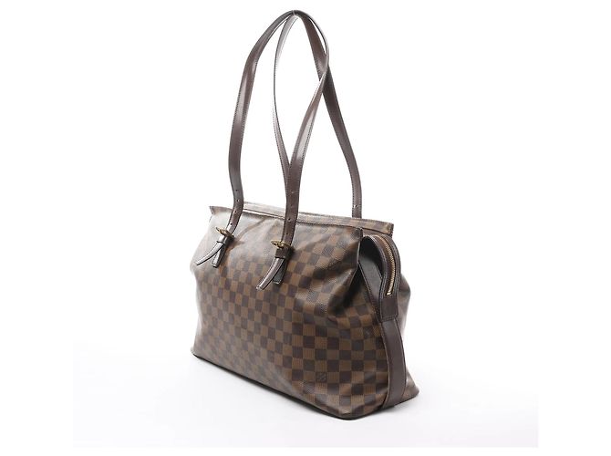 Borsa a Spalla Chelsea Damier Ebene Louis Vuitton in Marrone N51119 Rosso - vista 2