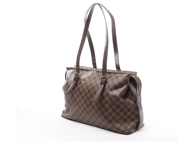 Borsa a Spalla Chelsea Damier Ebene Louis Vuitton in Marrone N51119 Rosso - vista 3