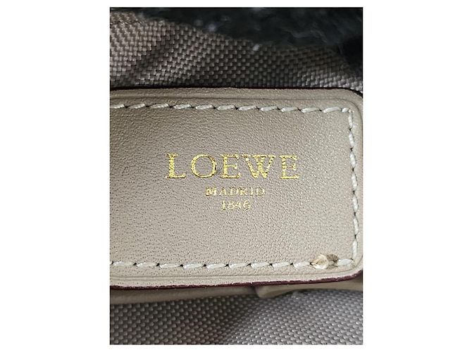 Loewe Bounce Vintage Leder Schultertasche Grau - Ansicht 2