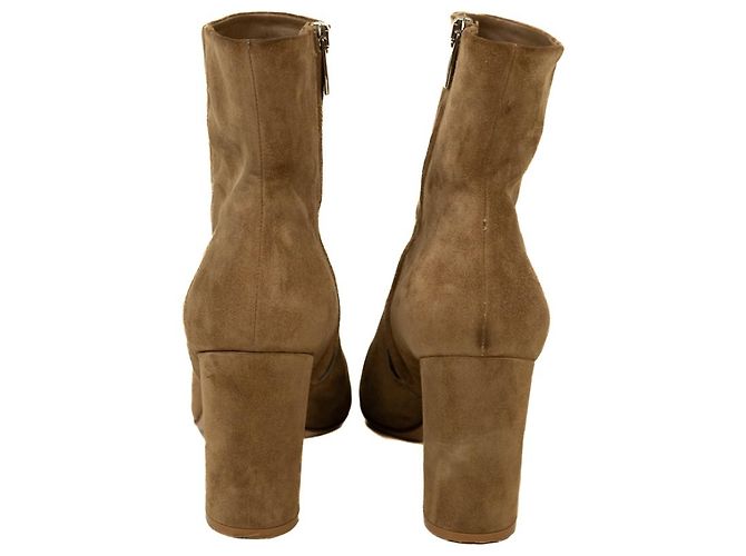 Botines Gianvito Rossi Piper de ante marrón Castaño - vista 3