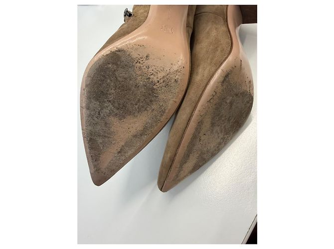 Botines Gianvito Rossi Piper de ante marrón Castaño - vista 4