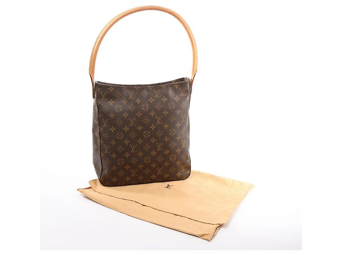 Borsa a spalla Looping GM in tela Monogram Louis Vuitton in marrone M51145 Beige - vista 12