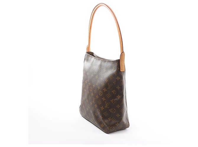 Borsa a spalla Looping GM in tela Monogram Louis Vuitton in marrone M51145 Beige - vista 2