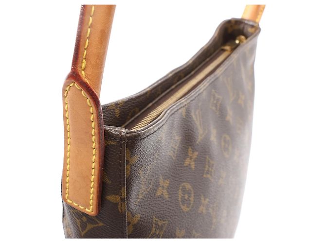 Borsa a spalla Looping GM in tela Monogram Louis Vuitton in marrone M51145 Beige - vista 5