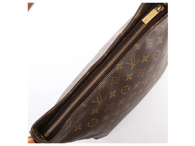 Borsa a spalla Looping GM in tela Monogram Louis Vuitton in marrone M51145 Beige - vista 6
