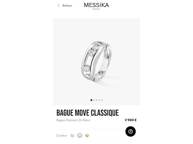 Messika Move Diamantring Weißgold Silber - Ansicht 3
