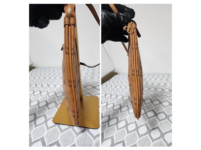 Borsa a Spalla Pochette Visetos MCM Marrone - vista 4