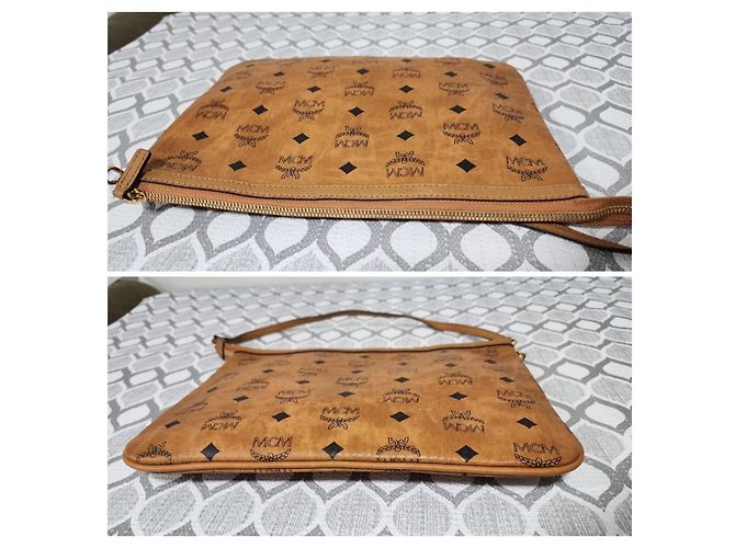 Borsa a Spalla Pochette Visetos MCM Marrone - vista 5