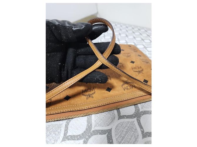 Borsa a Spalla Pochette Visetos MCM Marrone - vista 6