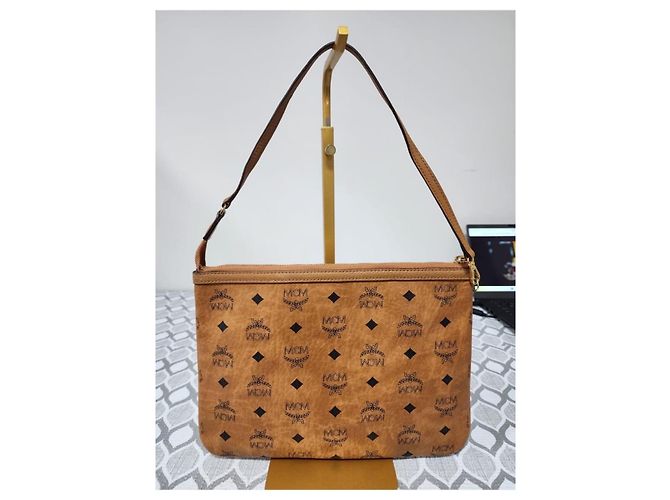 Borsa a Spalla Pochette Visetos MCM Marrone - vista 9
