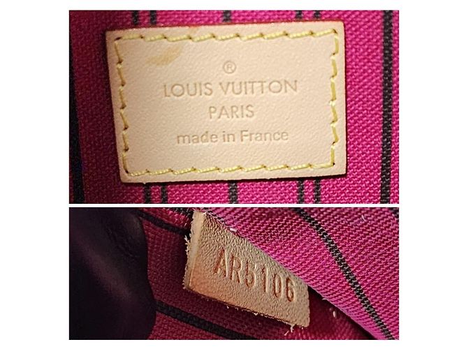 LOUIS VUITTON Monogram Neverfull MM GM Pochette Marrone - vista 2