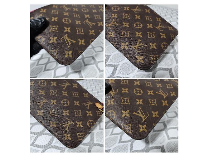 LOUIS VUITTON Monogram Neverfull MM GM Pochette Marrone - vista 7
