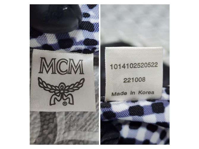 Borsa a spalla pochette in pelle MCM Visetos nera Nero - vista 2