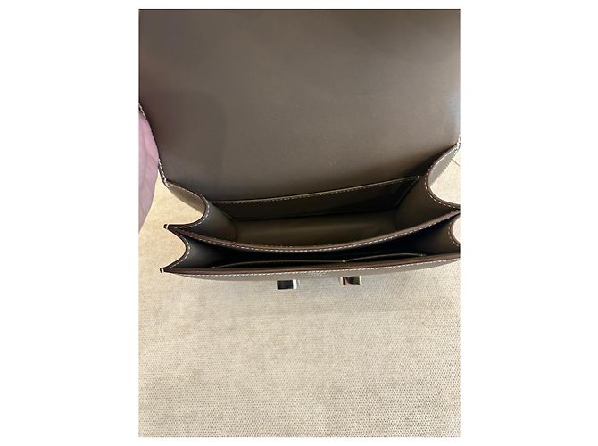 Hermès Constance 18 in pelle Epsom Etoupe con finiture oro rosa Grigio - vista 10