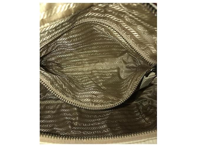 Prada Borsa a mano in nylon e pelle Rosa Beige - vista 10