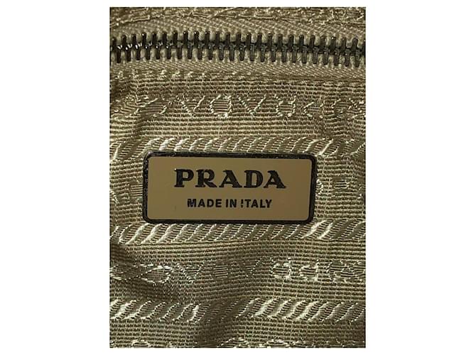 Prada Borsa a mano in nylon e pelle Rosa Beige - vista 12
