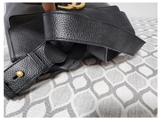 Borsa a Spalla Grande Marmont Double G Gucci Nera Nero - vista 10