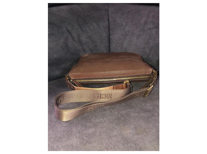 Borsa a Spalla MCM Visetos Marrone - vista 7