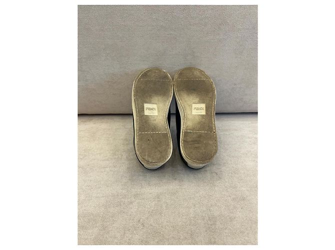 Sneakers Fendi Rockoko in pelle blu Blu navy - vista 10