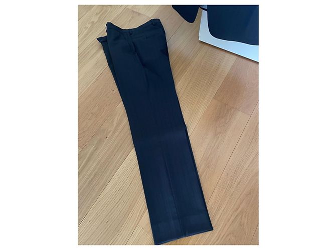 Navy Blue Wool Versace Suit Dark blue - view 5