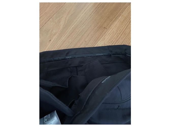 Navy Blue Wool Versace Suit Dark blue - view 9