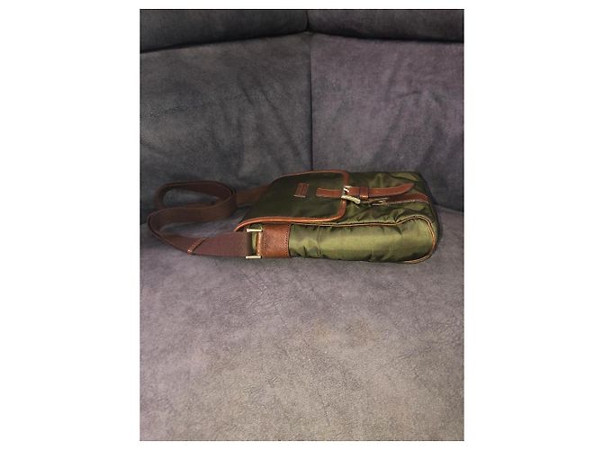 Borsa a tracolla Burberry Black Label Marrone Verde - vista 5