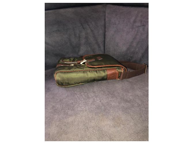 Borsa a tracolla Burberry Black Label Marrone Verde - vista 6