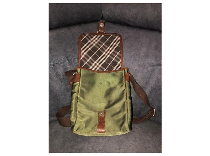 Borsa a tracolla Burberry Black Label Marrone Verde - vista 7