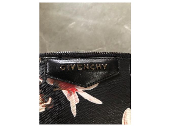 Givenchy Blumenmuster Tasche Schwarz Mehrfarben - Ansicht 2