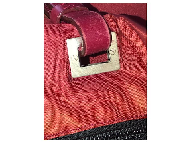Borsa a Spalla in Nylon Prada Rosso - vista 11