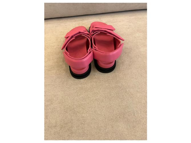 Sandali piani Jimmy Choo in pelle nappa rosa - vista 3