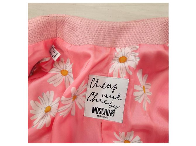 Moschino Cheap And Chic Moschino rosa Jacke mit Gänseblümchenfutter 1990er Pink - Ansicht 3