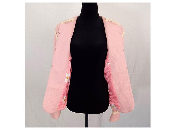 Moschino Cheap And Chic Moschino rosa Jacke mit Gänseblümchenfutter 1990er Pink - Ansicht 5
